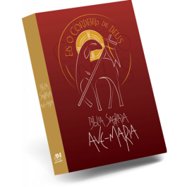 BIBLIA SAGRADA AVE-MARIA - EIS O CORDEIRO DE DEUS - VERMELHA