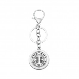 CHAVEIRO DE SÃO BENTO GIRATORIO PRATA