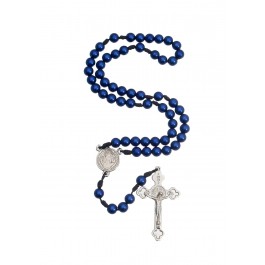 TERÇO SÃO BENTO PERÓLA - AZUL 8MM